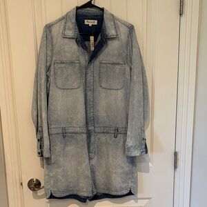 Madewell Light Blue Denim Coat